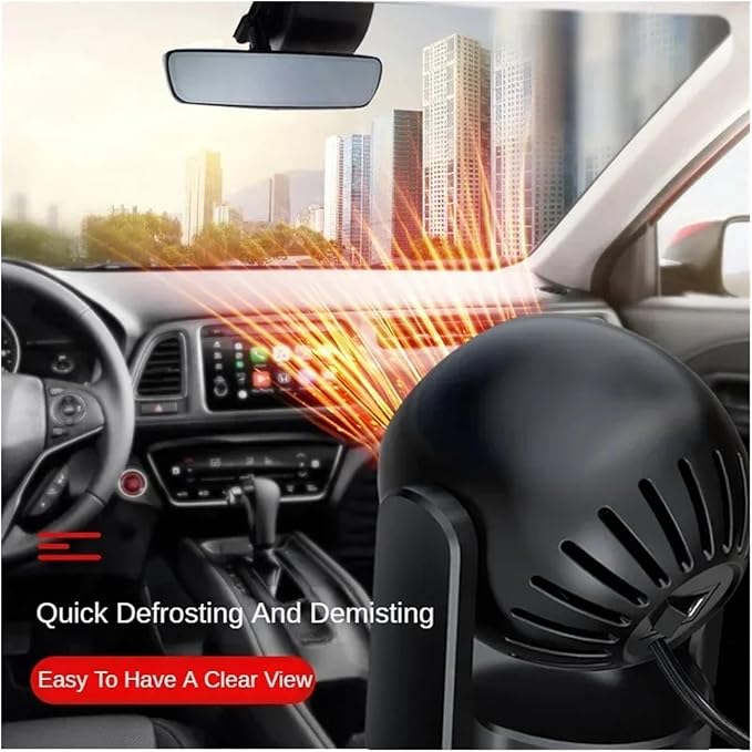 Calefactor Eléctrico Portátil para Auto 12V con Modo Frío y Base Giratoria miniatura 7