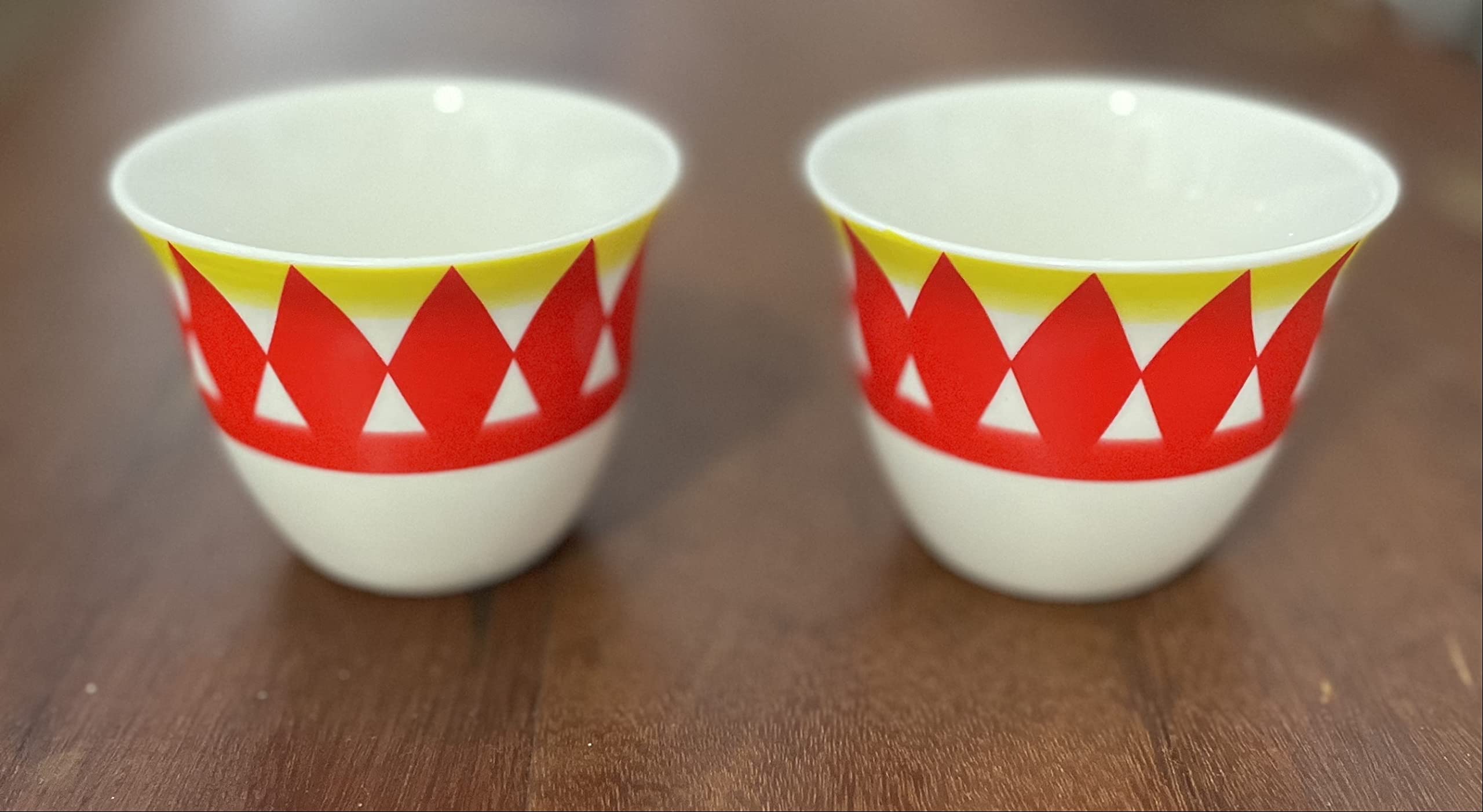 12 -Pieces Arabic Coffee Cup Set Traditional Gahwa cup coffee cups (red)