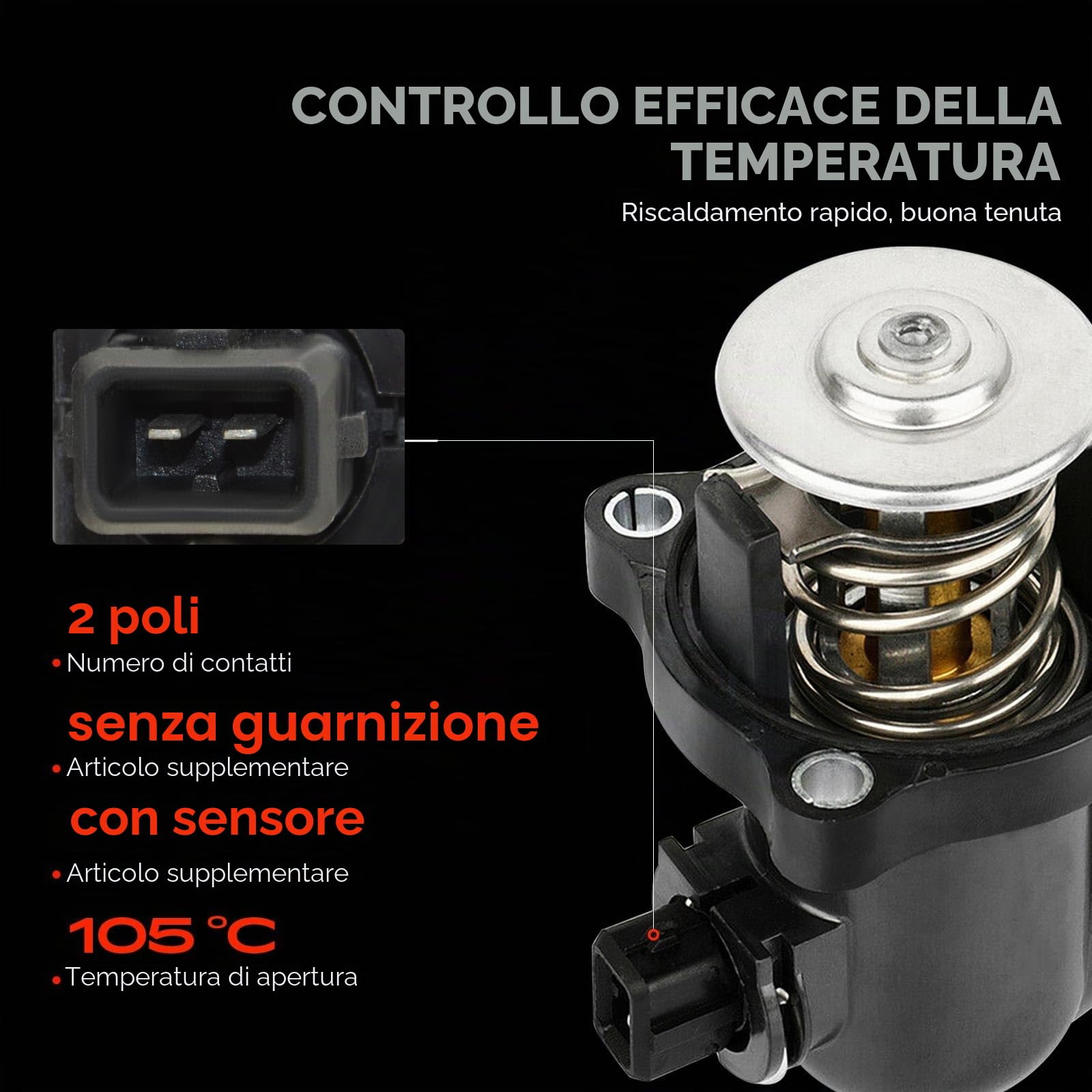 Frankberg Refrigerante del Termostato Compatibile con Serie 3 E46 318i Serie 3 E46 316i Z3 R.o.a.d.s.t.e.r E36 1.9i Serie 3 Compact E36 316i Serie 3 Touring E46 318i Replace# 11531437085