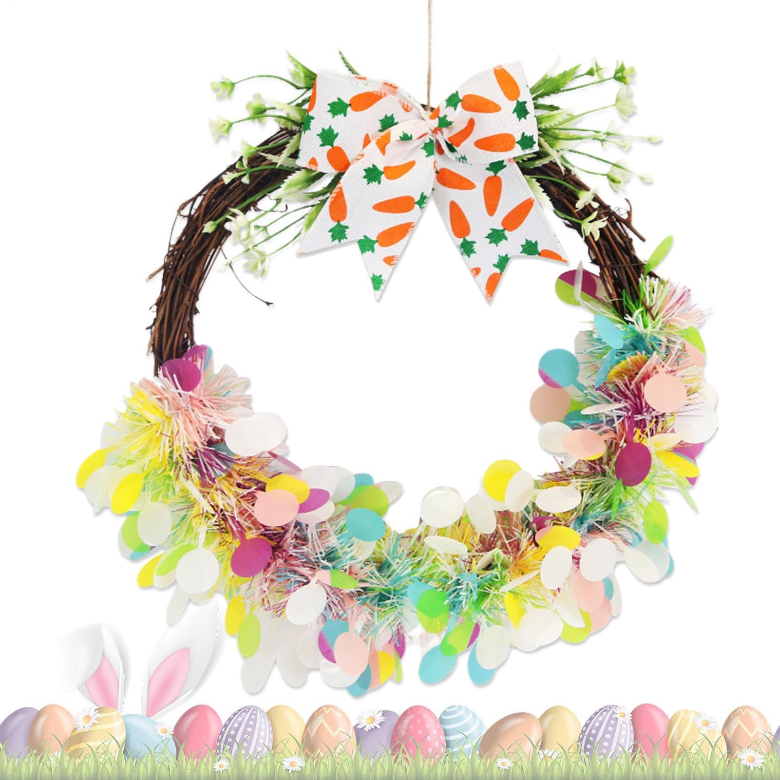 Corona de primavera para puerta de entrada y porche que alegra tu jardin de entrada