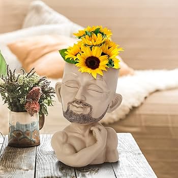 顔型　プランターセット　鉢　花瓶　多肉植物　観葉植物　おしゃれ　ガーデニング 楽天市場】プランター 顔（花・ガーデン・DIY）の通販