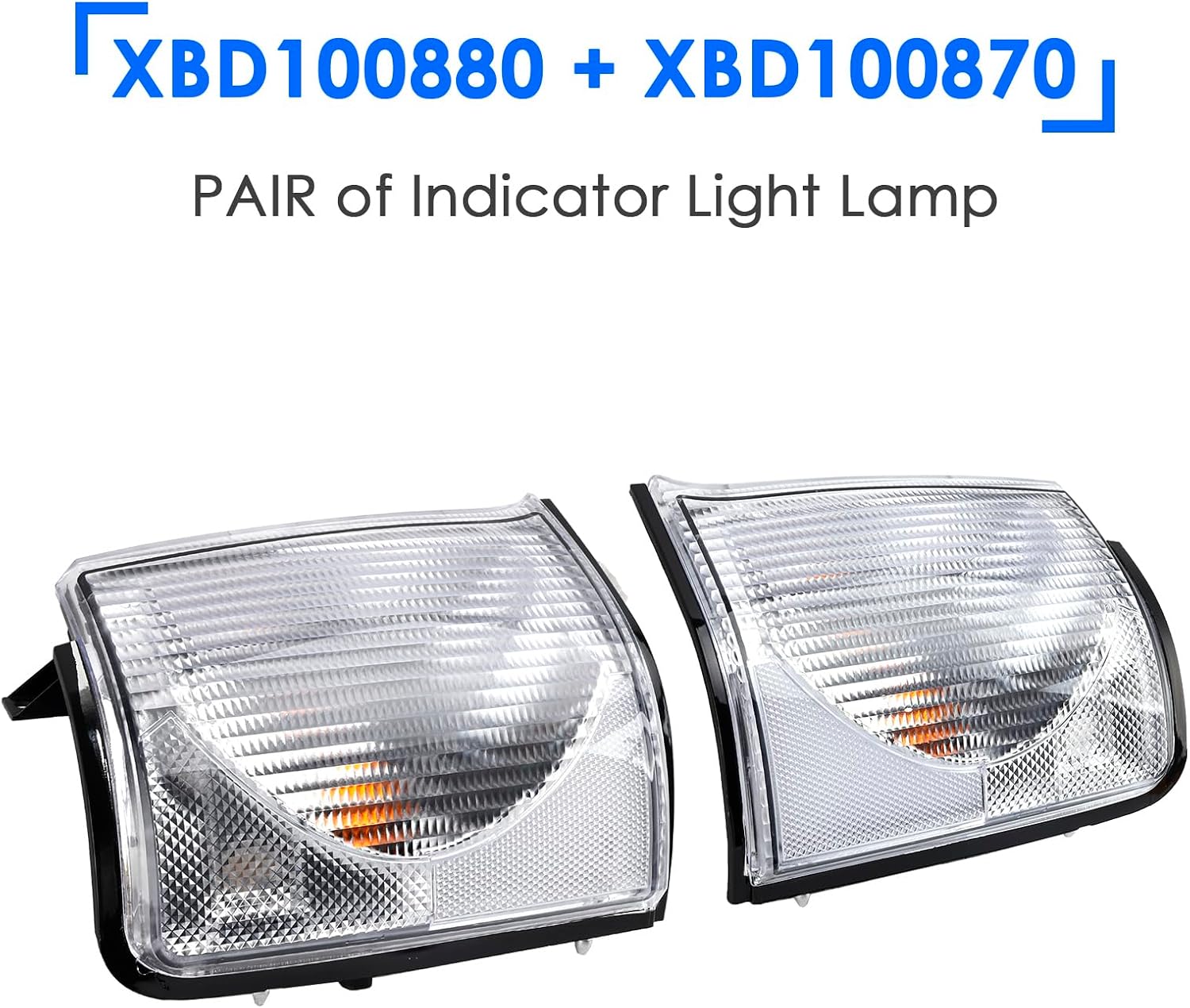 PAIR of Indicator Light Lamp for Land Rover Discovery 2 Front L/H N/S