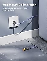 Vista 4 de Snowkids Cable Ethernet Cat 8 de 15 pies, señal fuerte, alta velocidad de 40 Gbps 2000 Mhz, cable de red con conector de Internet RJ45