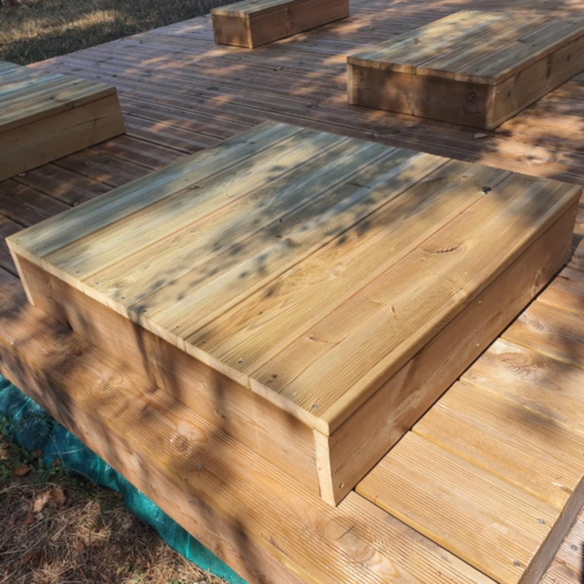 Marche Modulable- Marche Bois pour la création de votre Marche ou Escalier de Jardin en les empilant - Vinuovo (2 planches 29 cm, 100 cm)