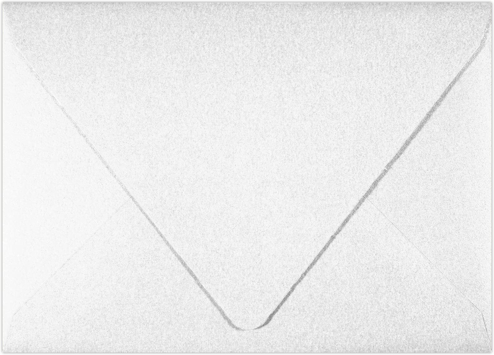 LUXPaper 4Bar A1 Contour Flap Invitation Envelopes | 3 5/8" x 5 1/8" | Crystal Metallic | 80lb. Text | 50 Qty