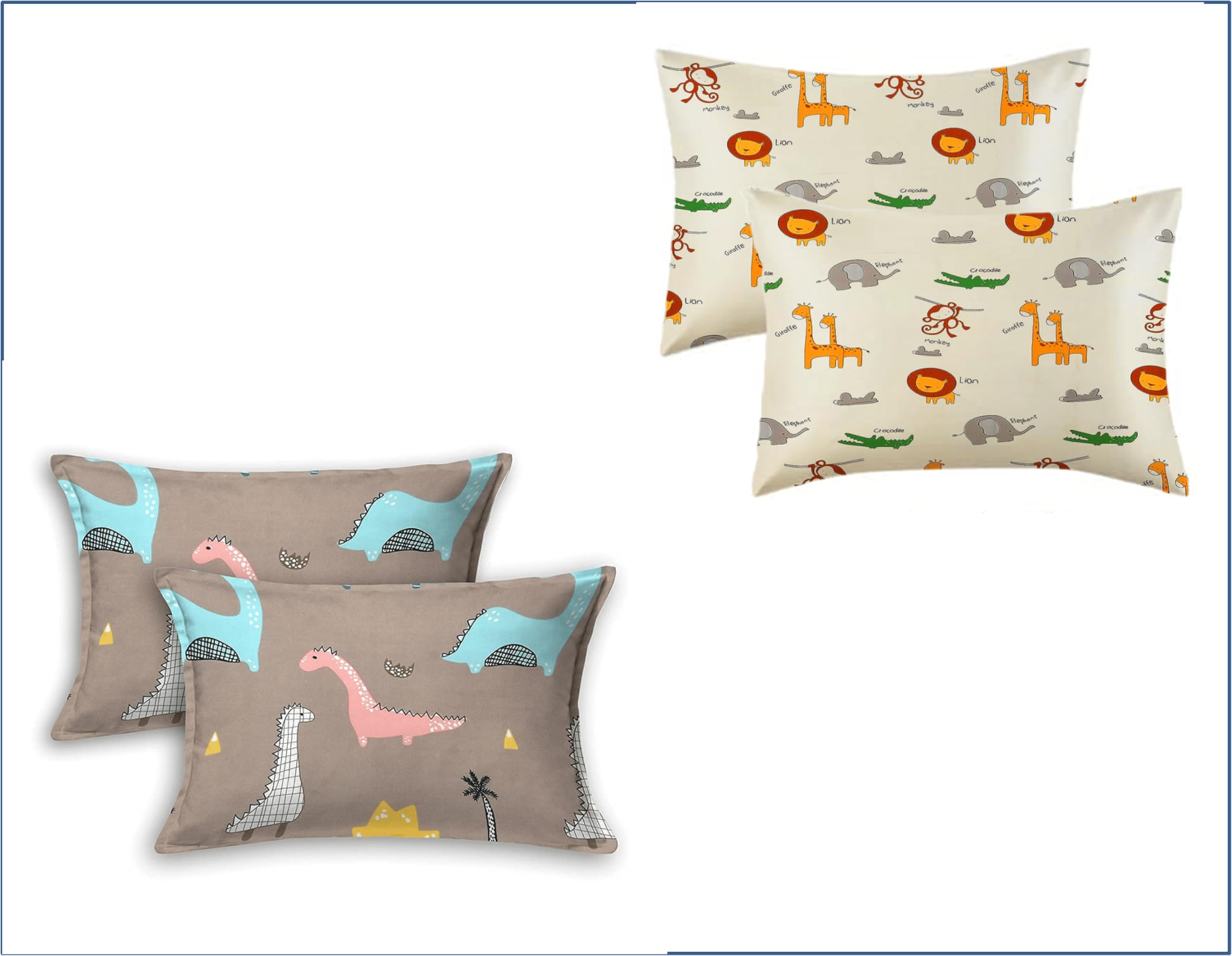 Dinosaur Pillow Covers for Kids - Soft Microfiber Set of 2 -31