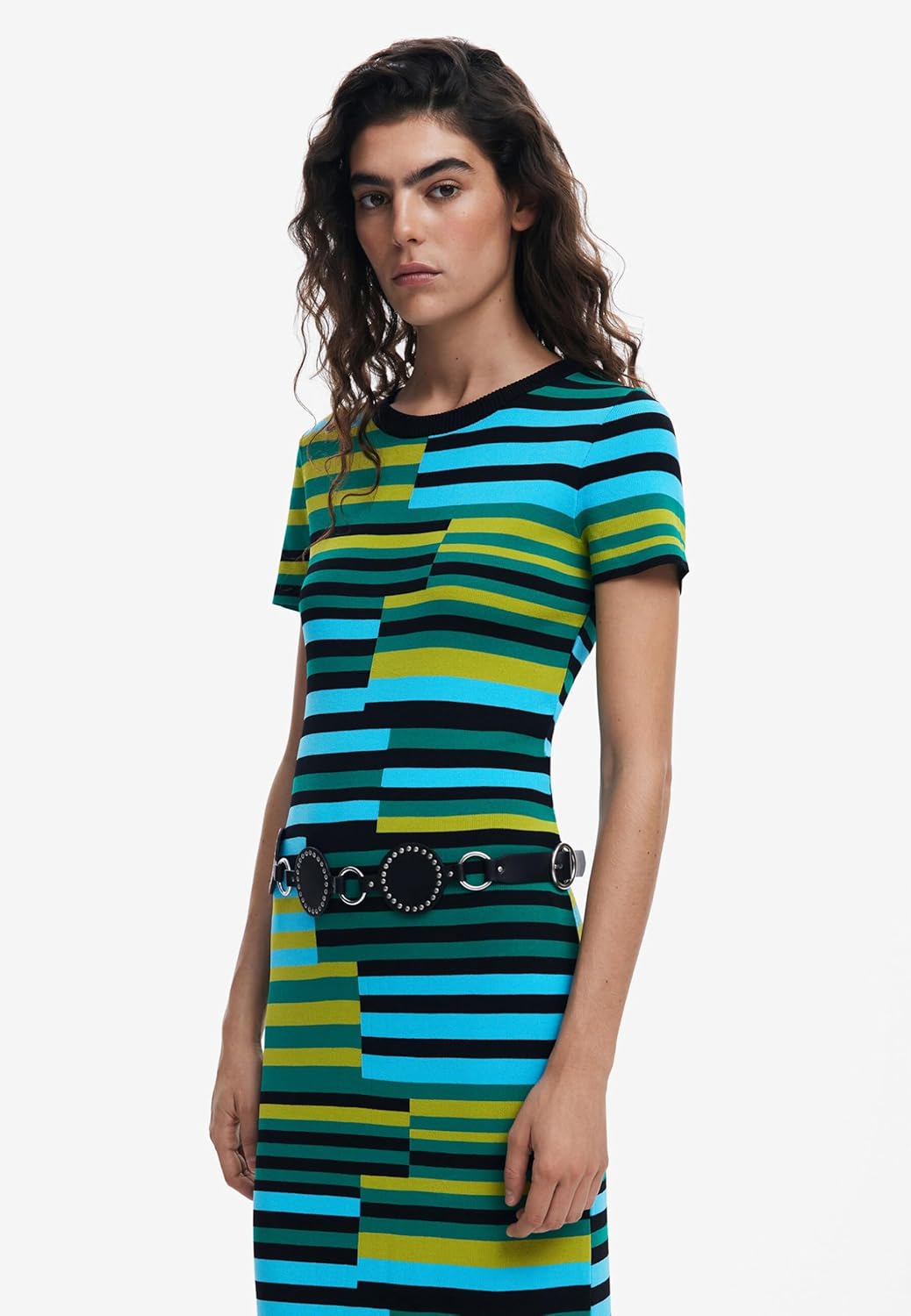 Desigual Women's Striped Long Dress