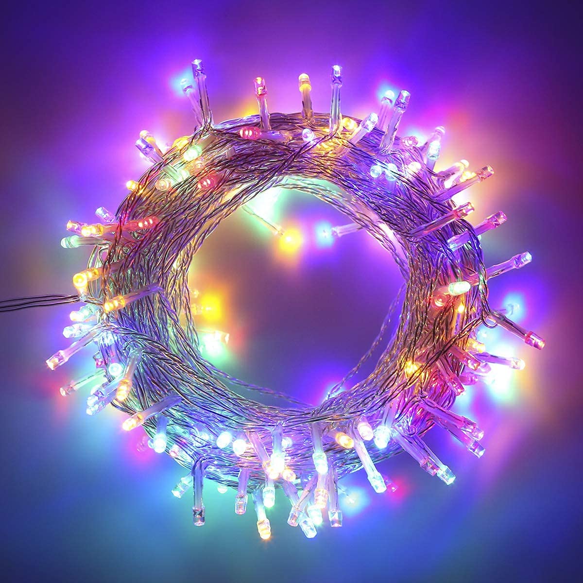 Christmas Fairy Lights, 5M 50 LED Christmas Tree String Lights with 2 Mode Battery Operated for Christmas Tree Party Wedding Garden Decorate (Multicolor)