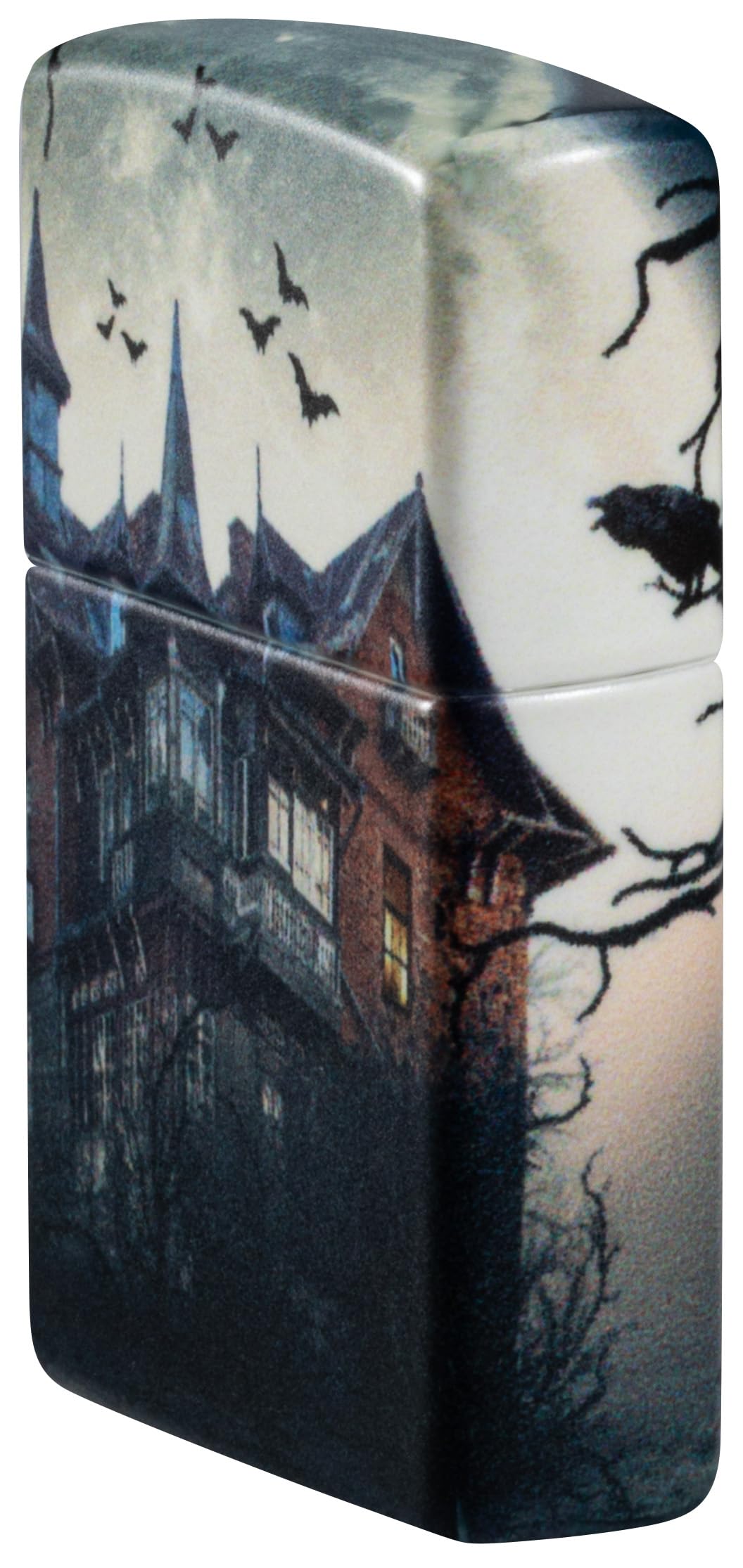 Zippo Accendino antivento Horror House, 540 colori, Glow-In-The-Dark, ricaricabile, resistente al vento, confezione regalo, made in USA