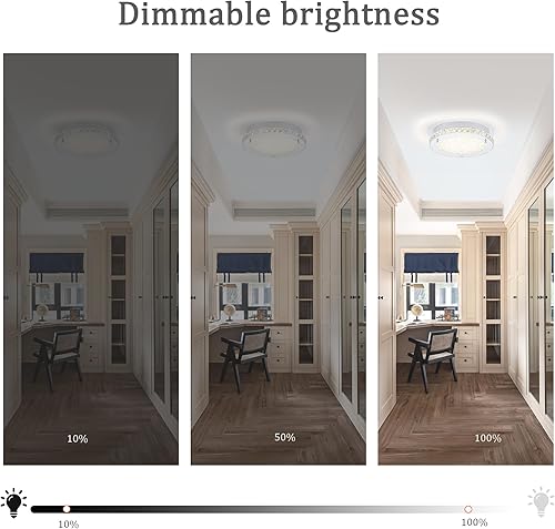 Miniatura 7 de Moderna lámpara LED de techo empotrada de cristal, 8.3 pulgadas, para vestíbulo y dormitorio, para baño, pasillo, armario