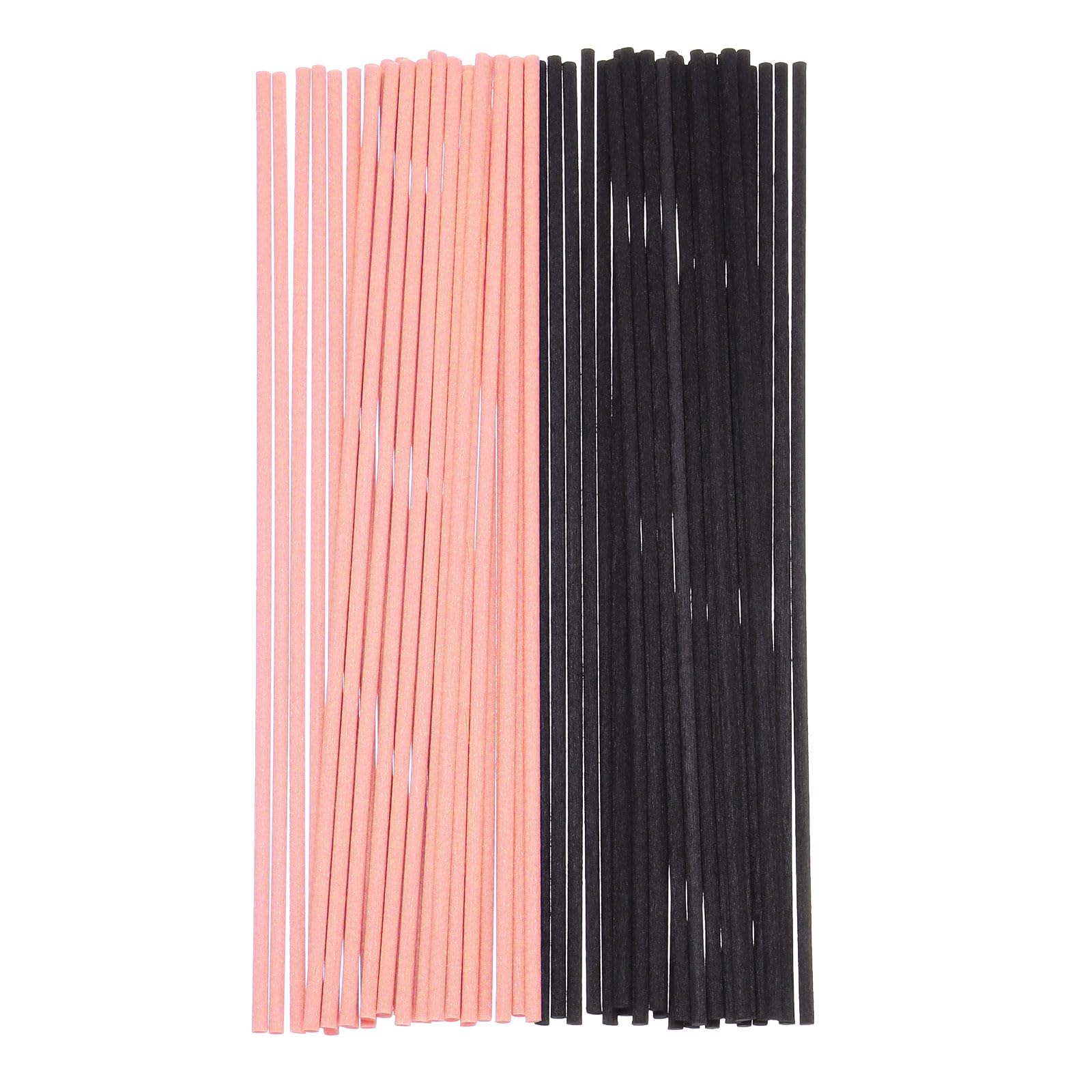 uxcell 100Pcs Reed Diffuser Sticks Set, Fiber Fragrance Flower Reed Diffuser Replacement Refill Sticks Flower Decor for Home, Hotel, Office (Pink Black)