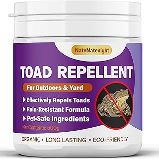 Toad Repellent, Powerful Formula to Keep Frogs and Toads Out of Your Yard & Outdoor Spaces, Safe for Dogs & Pet, 500g Powder