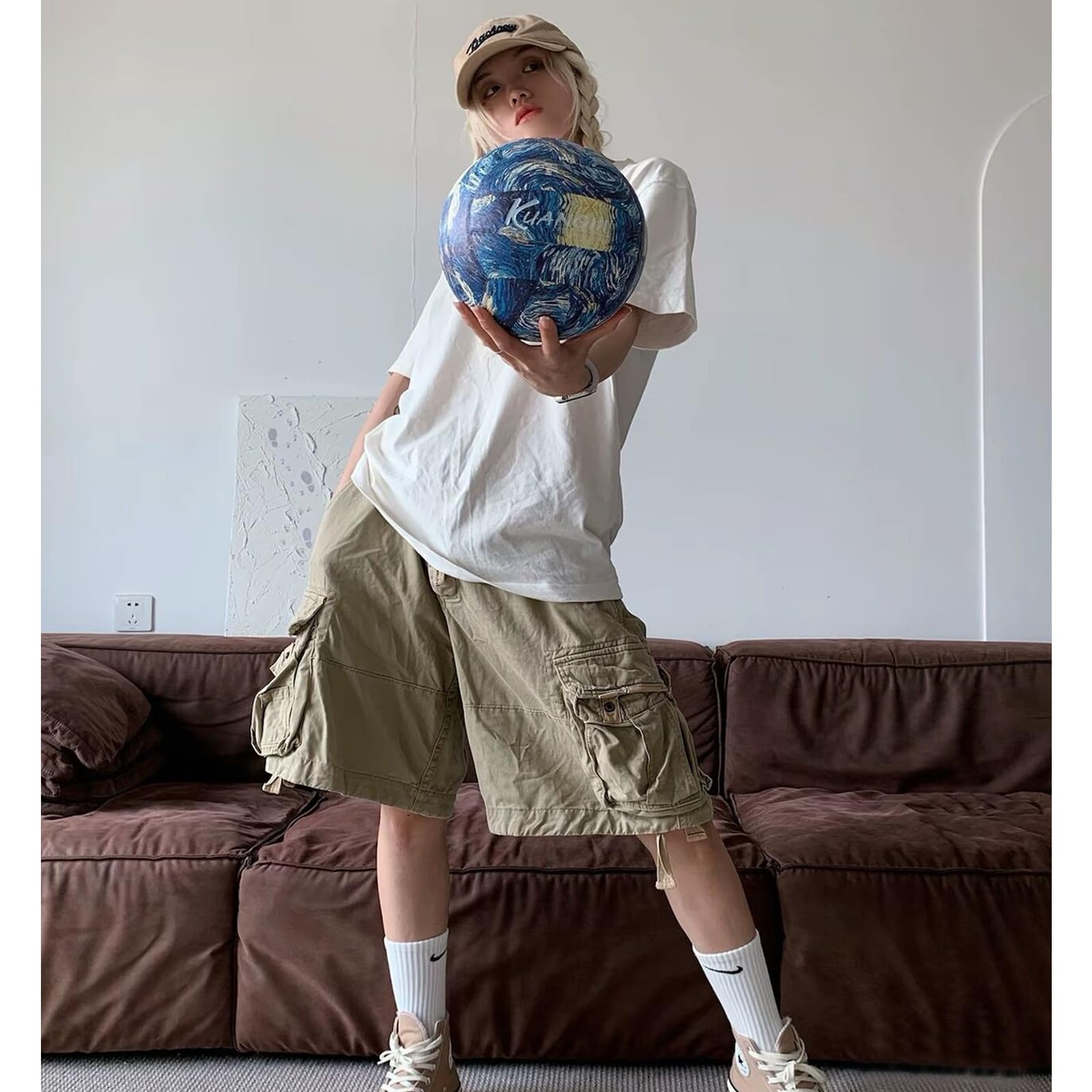Kuangmi Balón de voleibol suave, tamaño oficial 5, pelota recreativa para interiores y exteriores, entrenamiento deportivo, pelota de juego de playa para principiantes, adolescentes y adultos