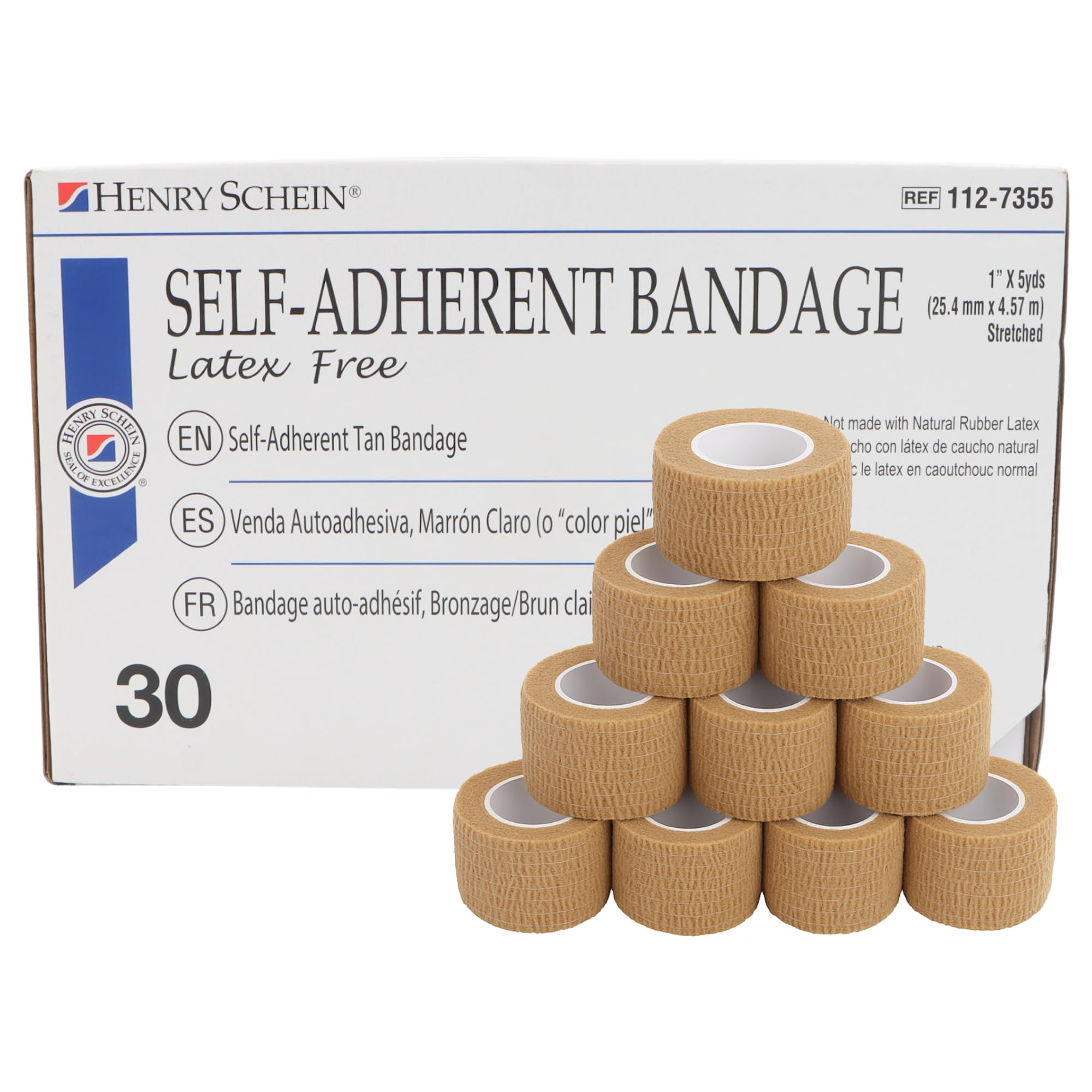 Henry Schein Self-Adherent Bandage, 6" x 5 Yds, Tan, Contains Latex, 12 Ct — Amazon image 16