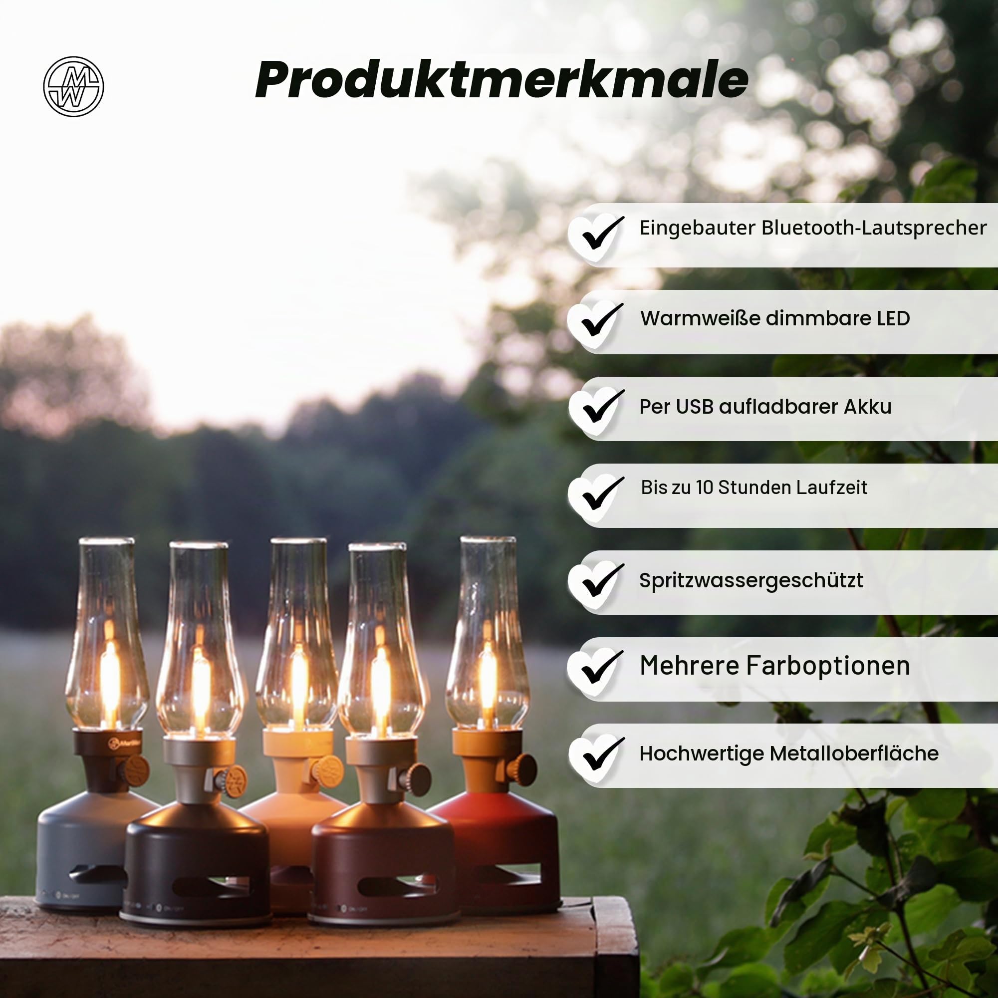 MoriMori Design-Leuchte mit Lautsprecher (corn-gold)