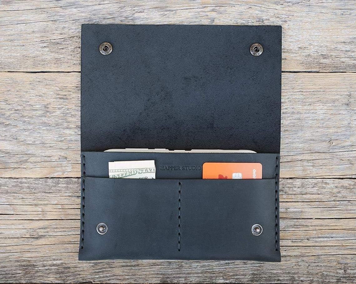 Bovine leather Fanny Pack for iPhone 15 Pro Max, cover case with card pocket and belt loop
