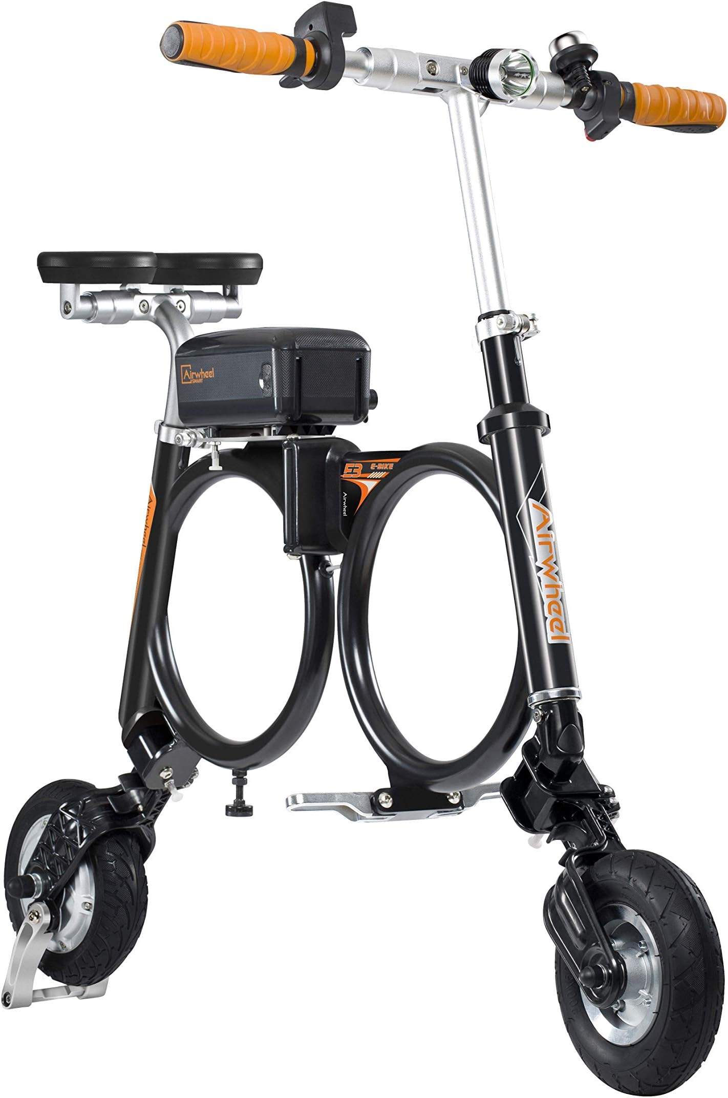 Airwheel Compact Folding Electric Bycicle E3 With Lithium Rechargeable Battery (Blcak)