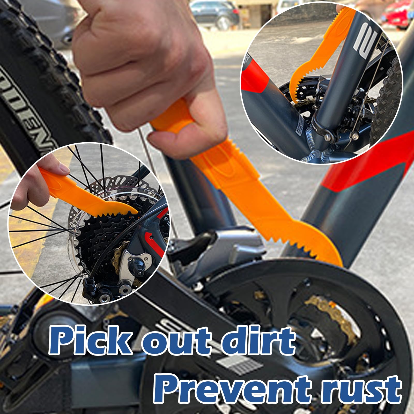 Set da 10 spazzole per la pulizia della bicicletta, set per la pulizia della moto, accessori per moto, per pulire pedivelle, catena, pneumatici e ingranaggi della bicicletta