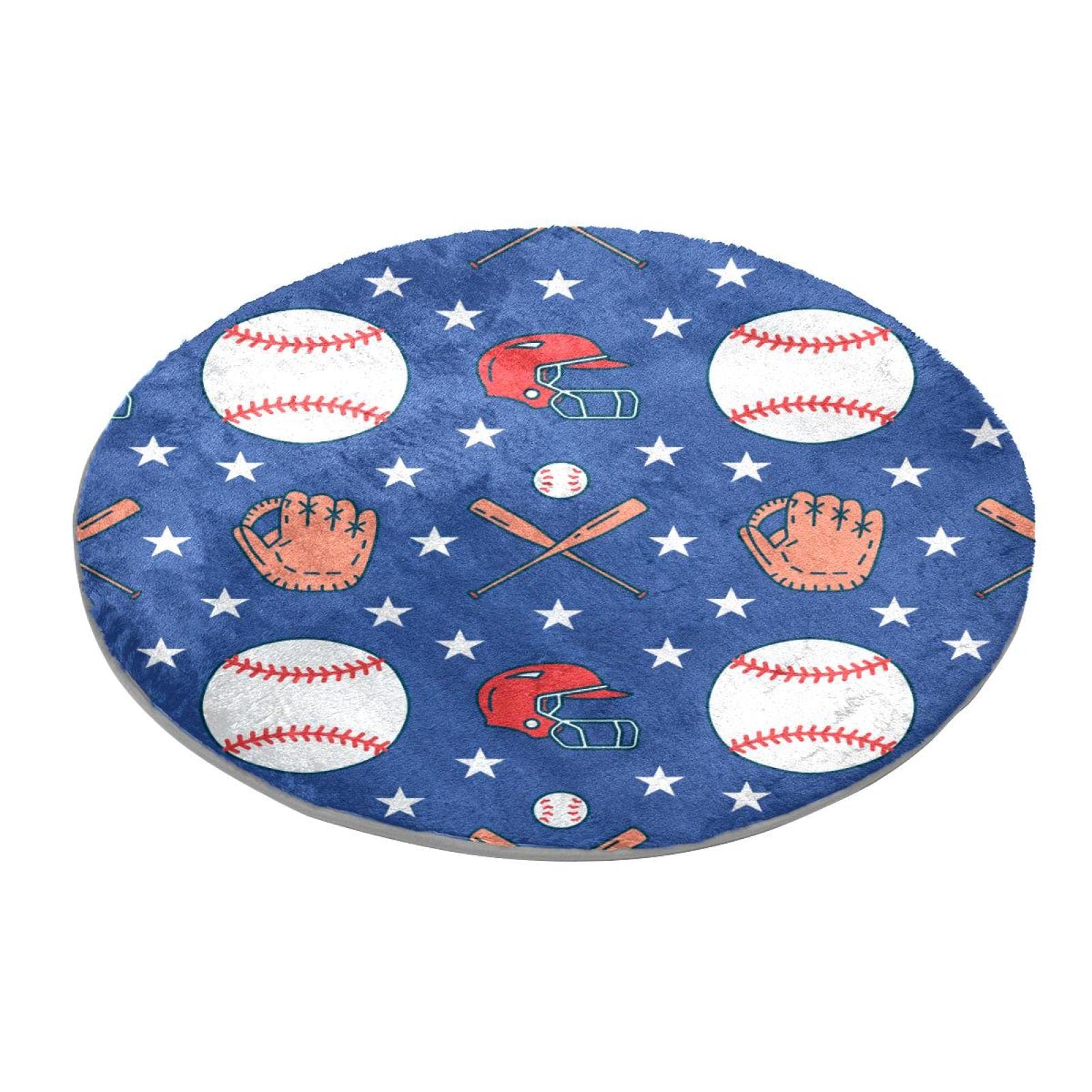 Tappeto Softball 4x5 Per Ragazze - Rosa Brillante, Flanella E Retro Antiscivolo - 100x150 Cm - 2