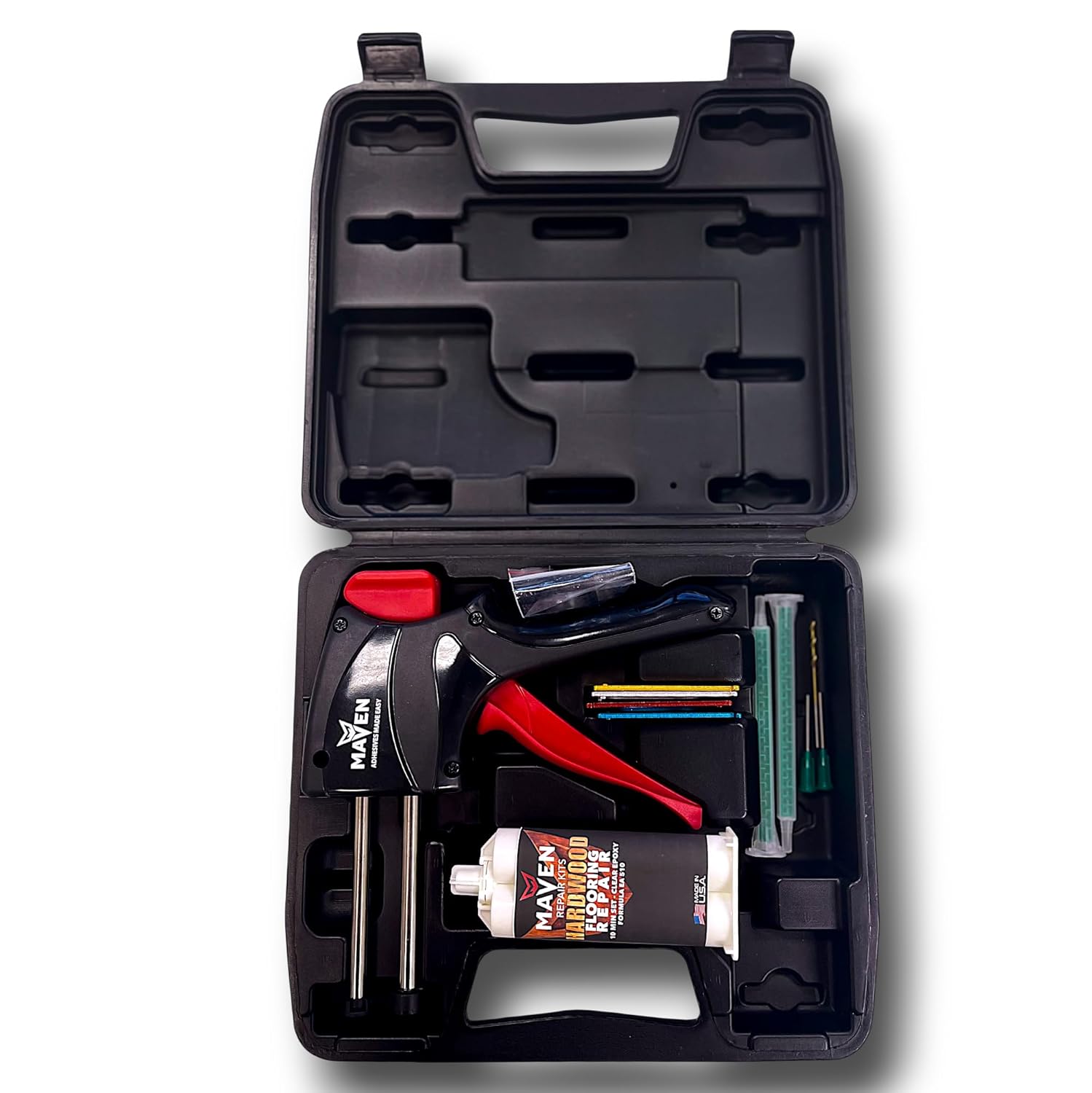 Maven 10 Minute Hardwood Repair Kit- Clear, high-Strength epoxy for Lasting Wood Repairs