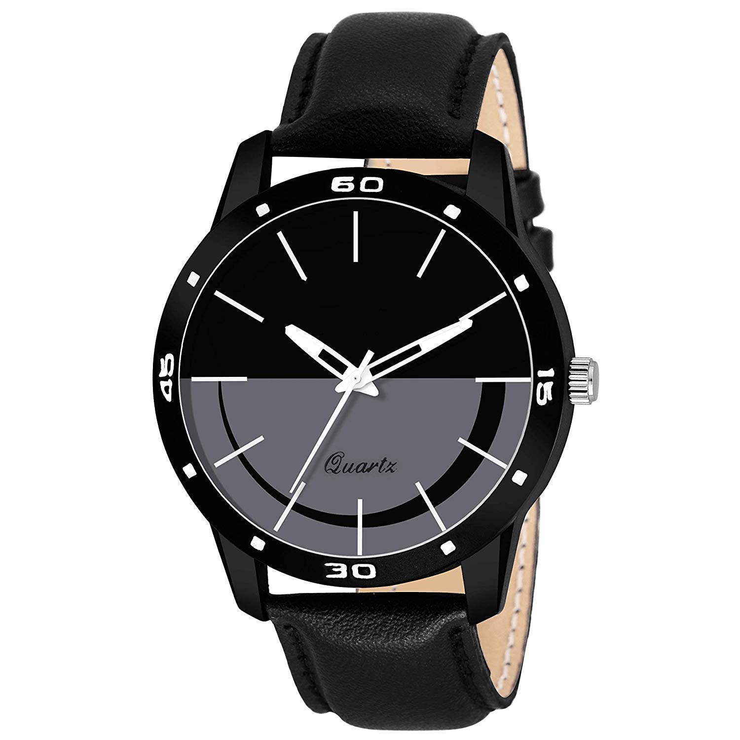 HORCHIS Casual Analog Black & Grey Dial Mens Leather Watch-HORC_ENT_11340 (B08BG3CBLN) Amazon Price History, Amazon Price Tracker
