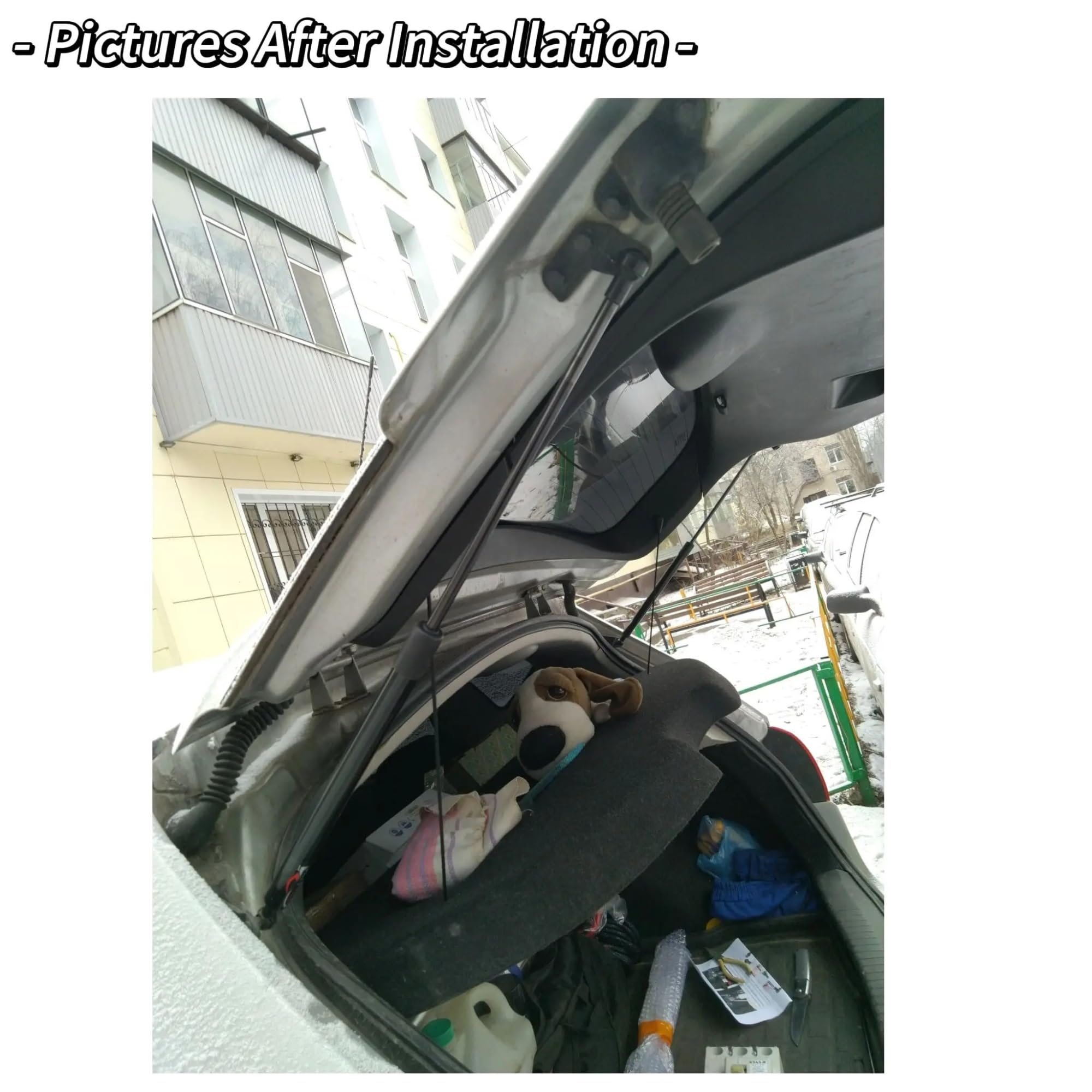 WXHHSM Sprężyny gazowe do klapy tylnej do Nissana do Qashqai J10 Dualis 2006-2013 SUV Trunk Boot Amortyzator Sprężyna Damper Podnośniki Podnośniki Tylnej Klapy Gazowej (żółte włókno węglowe)