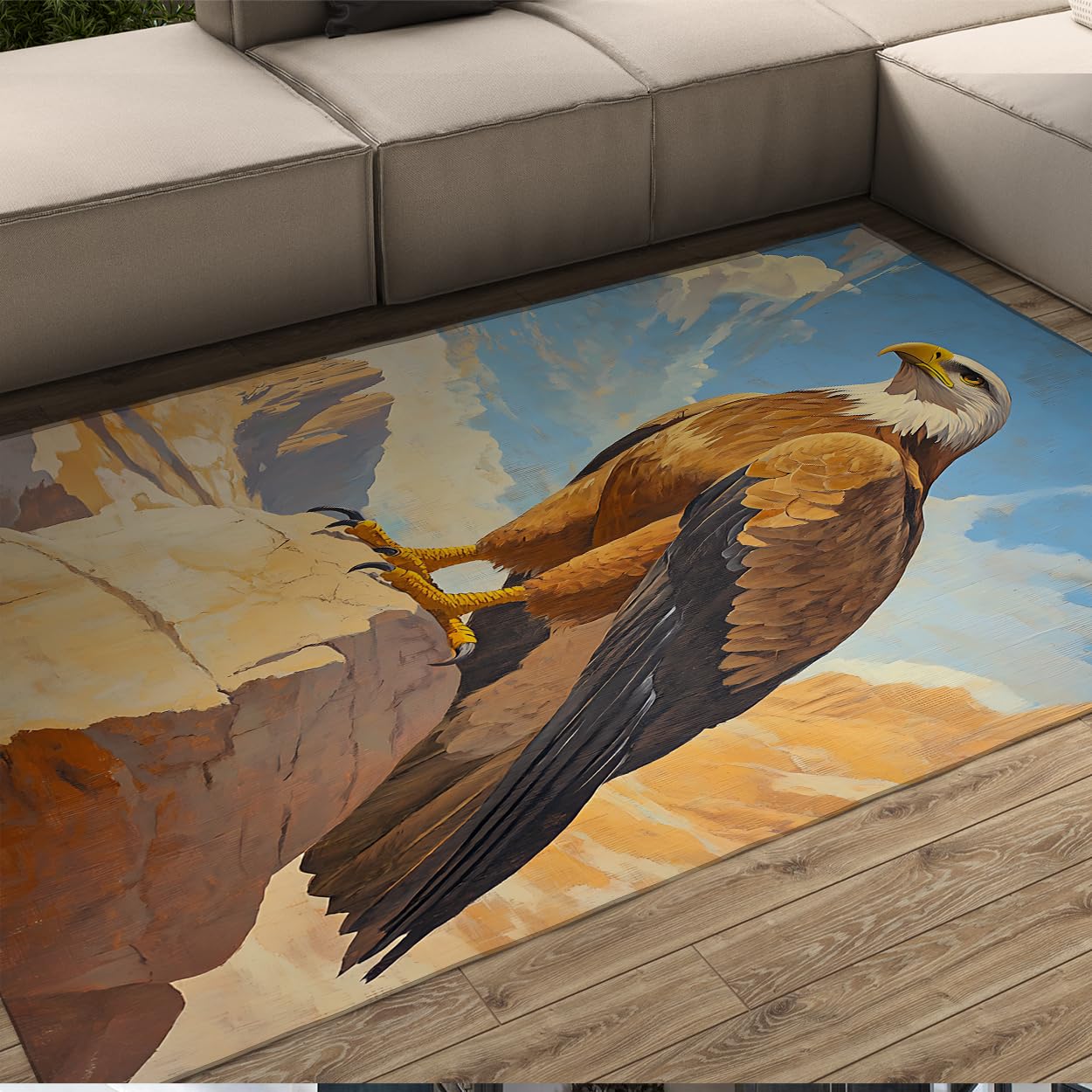 Tapis lavable Wilderness Peaks 150x210 cm antidérapant faune