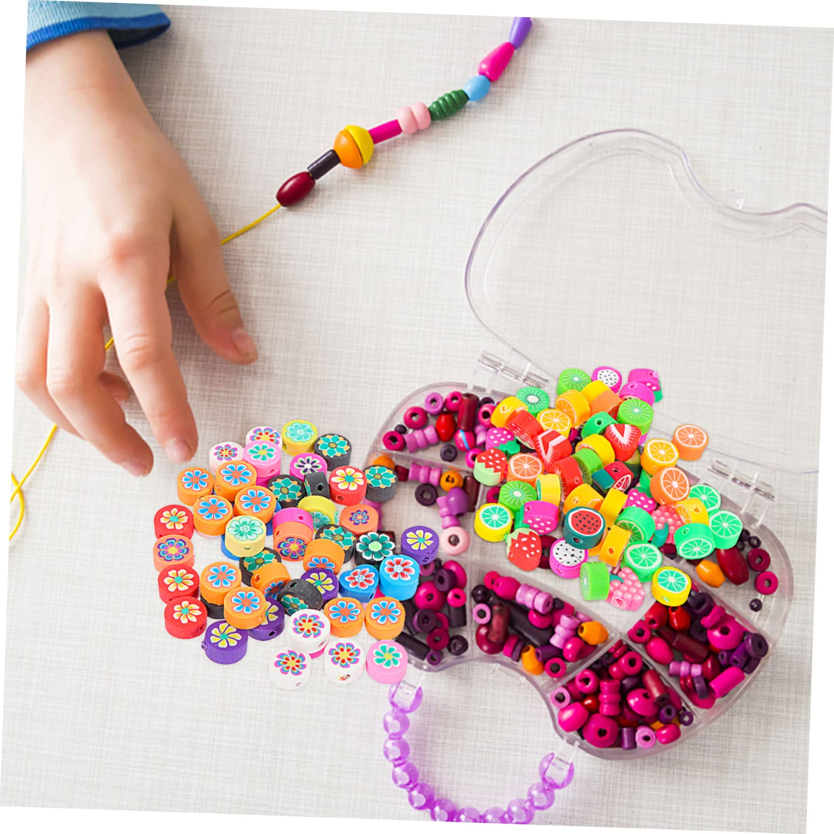 Uonlytech Abalorios De Frutas De Arcilla Polimérica Para Manualidades Diy Accesorios Para Pulseras Y Collares Para Adultos 100 Piezas*5