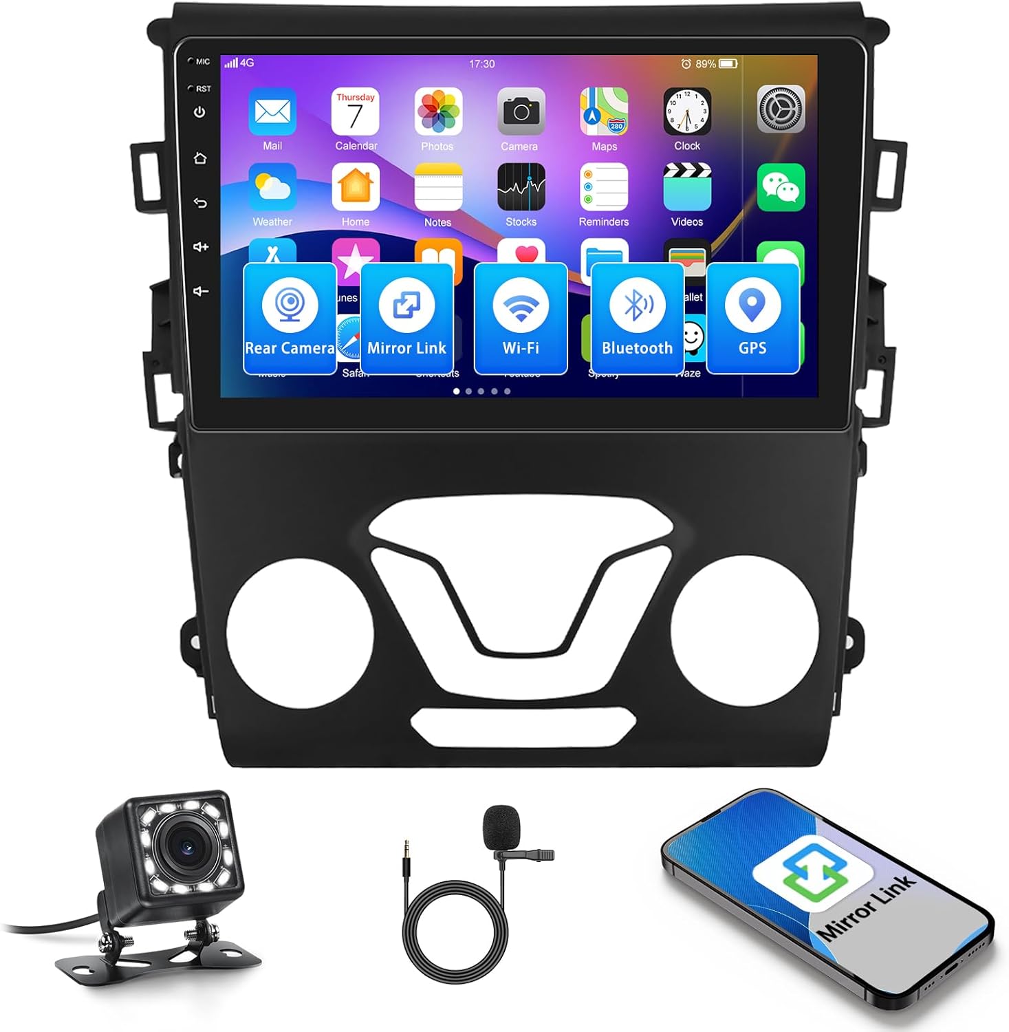 UNITOPSCI Android Car Stereo for Ford Fusion 20132019, 9