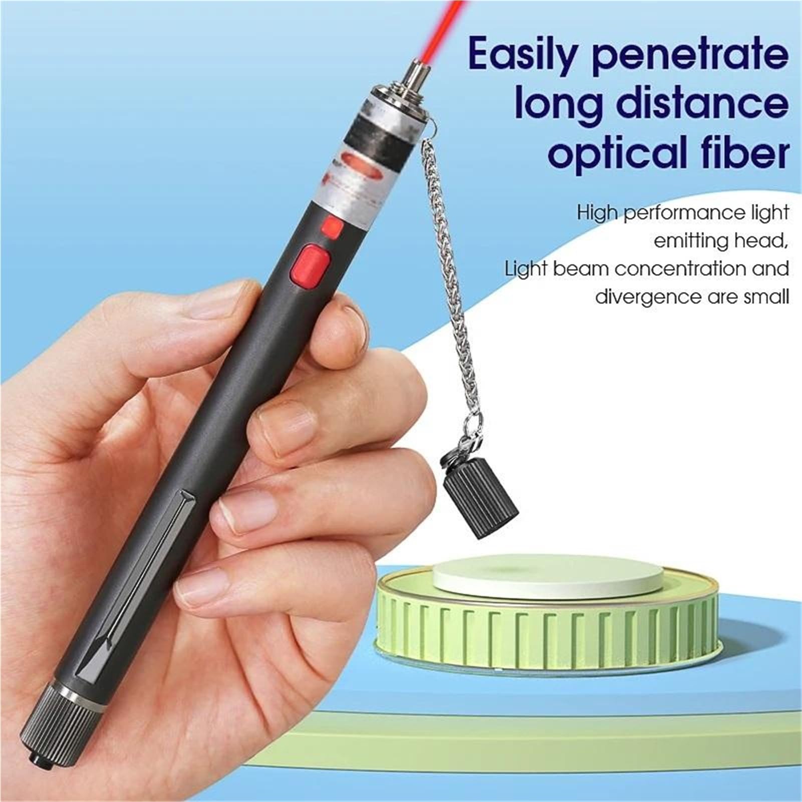 Localisateur visuel de défauts de type stylo VFL 5/10/20/30/50 MW, testeur de câbles à fibre optique 2,5 mm (SC/FC/ST), interface FTTH Testeur de fibre optique(10mw VFL)