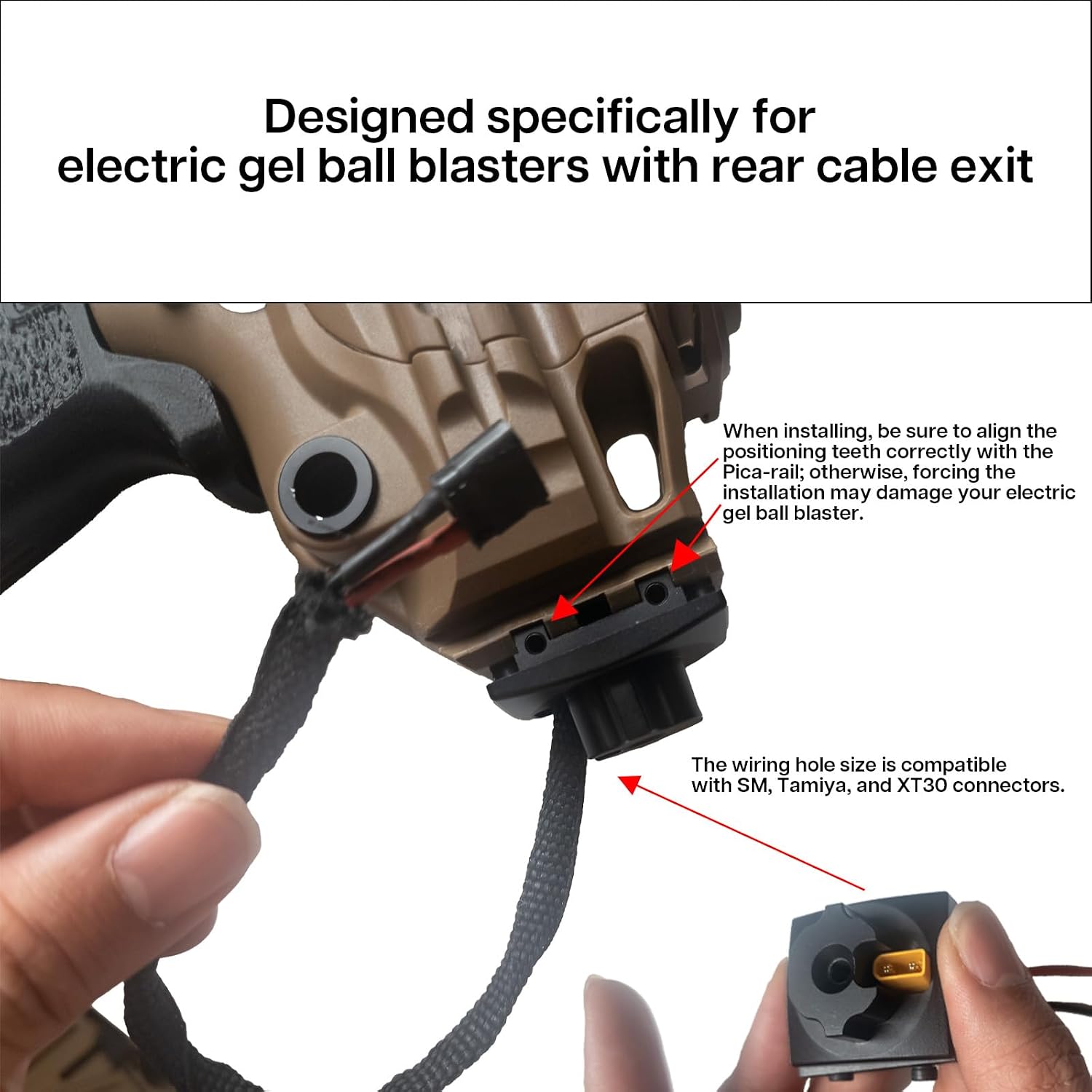 Fixed Stock Adapter Gel Ball Blaster Battery Storage