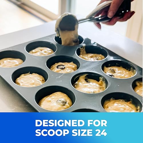 Miniatura 6 de Jenaluca Molde de silicona para magdalenas y magdalenas para hornear, juego de dos sartenes de 12 tazas, tamaño 12 x 9, antiadherente, sin BPA, apto