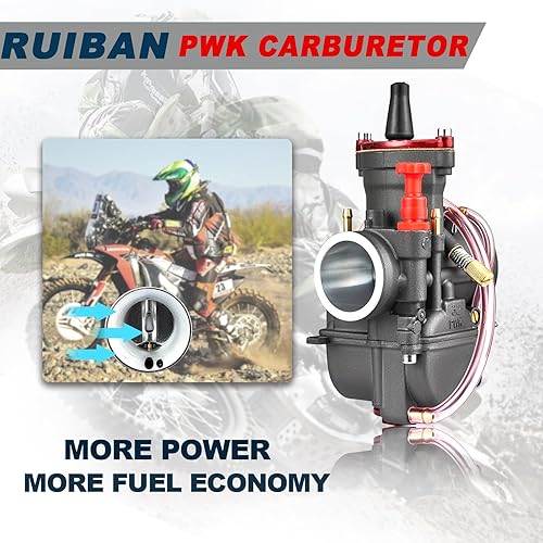 Miniatura 4 de PWK - Carburador de 1.102 in, 1.181 in, 1.260 in y 1.339 in, rendimiento universal para motocicletas Pit Dirt Bike Motocross Enduro OnOff Road ATV