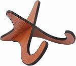 Wooden Ukulele Stand Floor Universal X frame Portable Sturdy Stand for Ukelele, Mandolin, Violin and Banjo - Brown