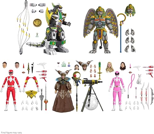 Miniatura 7 de Super7 ULTIMATES! Mighty Morphin Power Rangers Pink Rangers - Figura de acción de 7 pulgadas con accesorios coleccionables de programas de