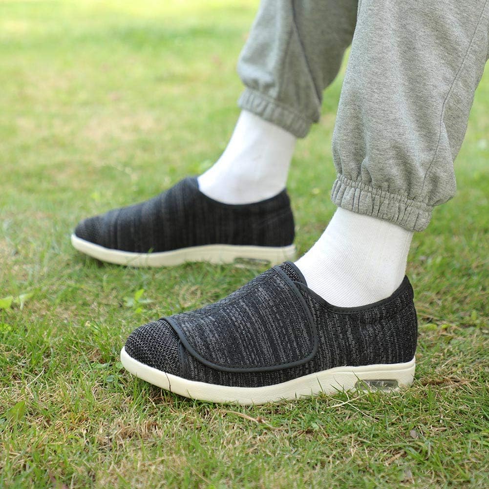 W&LESVAGO Women's Wide Width Diabetic Edema Shoes with Fully Adjustable Closures Easy On/Off, Air Cushion Walking Sneakers for Elderly Swollen Feet Outdoor - Image 2