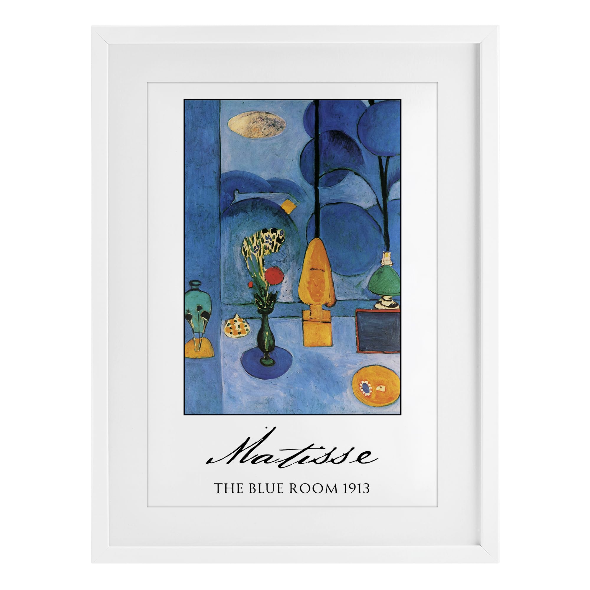 Cadre blanc Matisse Blue Room Stupell Industries pour petit espace