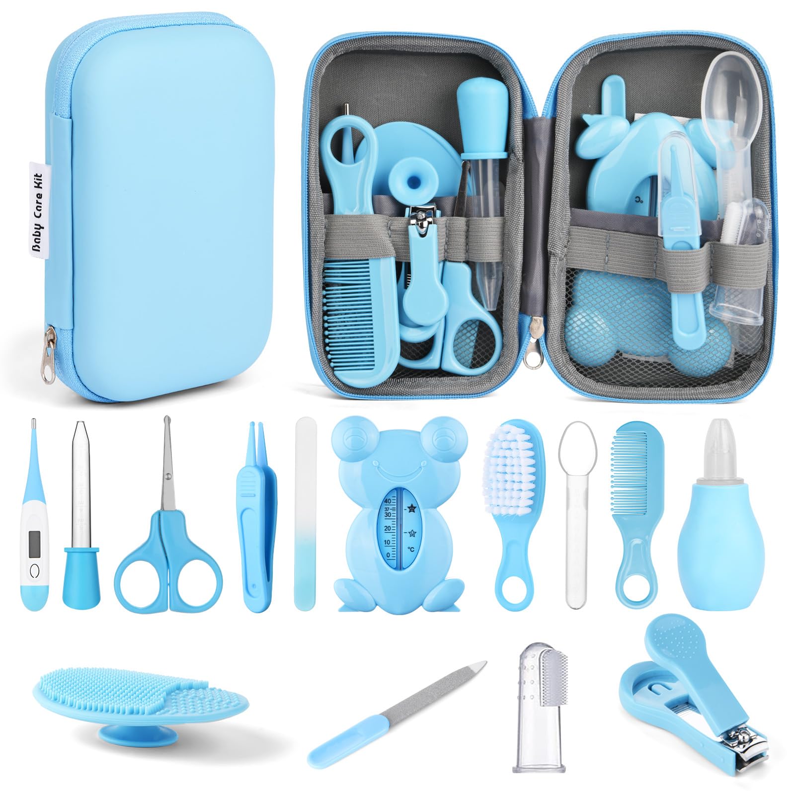 Flintronic 20 in 1 Baby Healthcare and Grooming Kit, Newborn Baby Care Accessories with Hair Brush, Comb, Nail Clippers