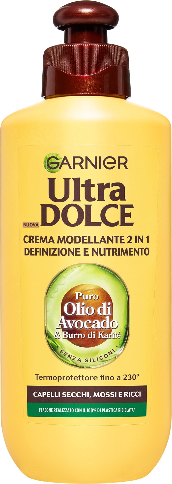 Garnier Ultra słodki, czysty olej z awokado i masło shea, krem modelujący 2 w 1, definicja i odżywianie, 200 ml