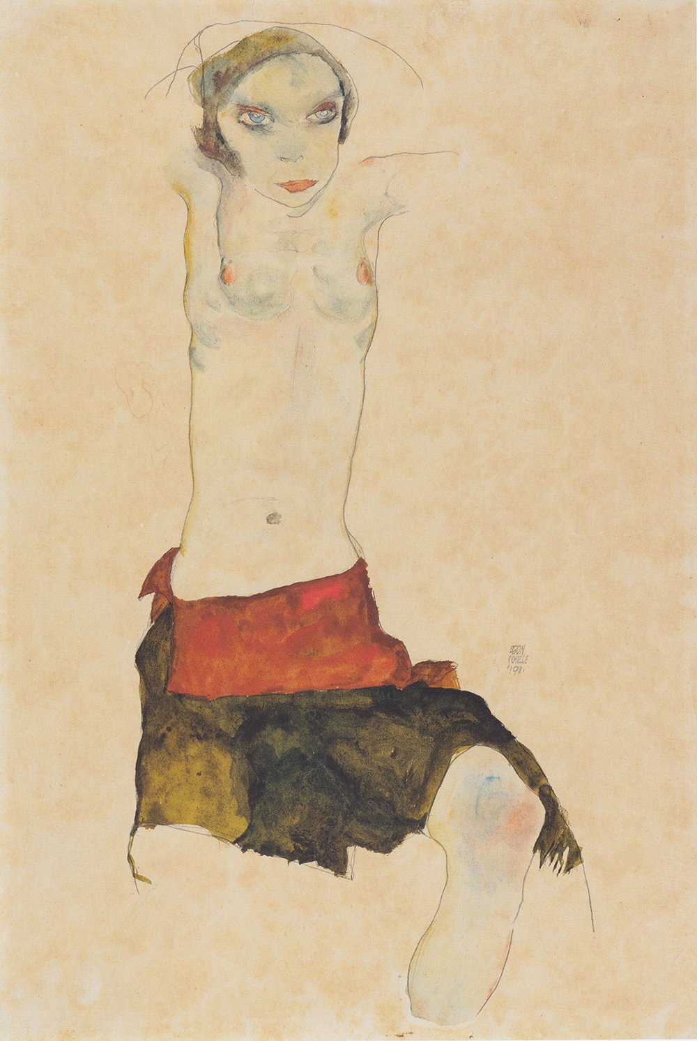 Egon Schiele Portrait of a Human affiche décoration murale chambre format XXL