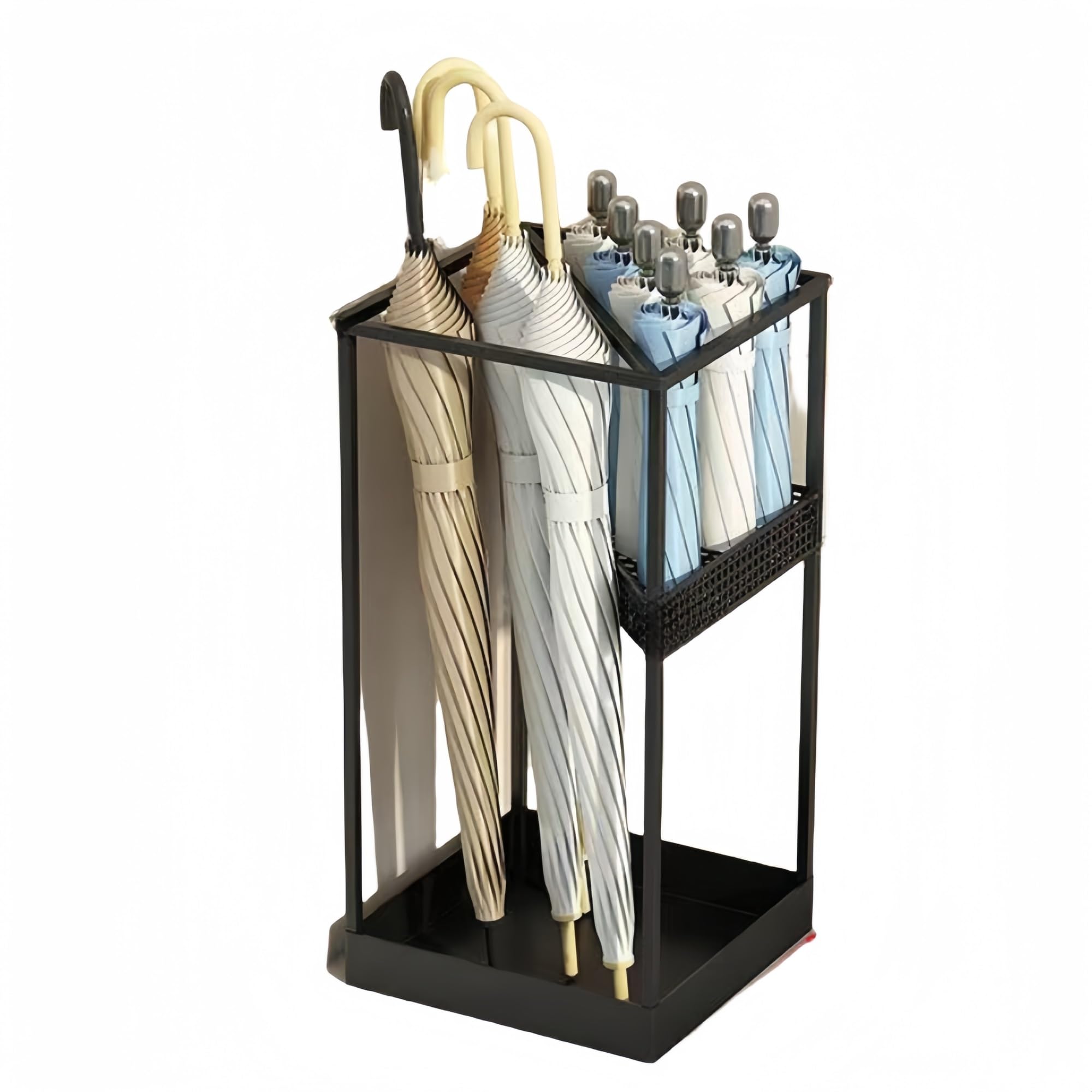 WQPMNYG Modern Umbrella Stand with Removable Water Tray Stylish Square Design Space-Saving for Home & Office Perfect for Entryway & Corridor nization