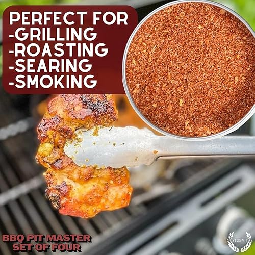 Miniatura 2 de BBQ Pit Master Collection | 4 condimentos gourmet y condimentos para especias | Todo natural | Sin OMG | De origen sostenible | Lote pequeño | Latas