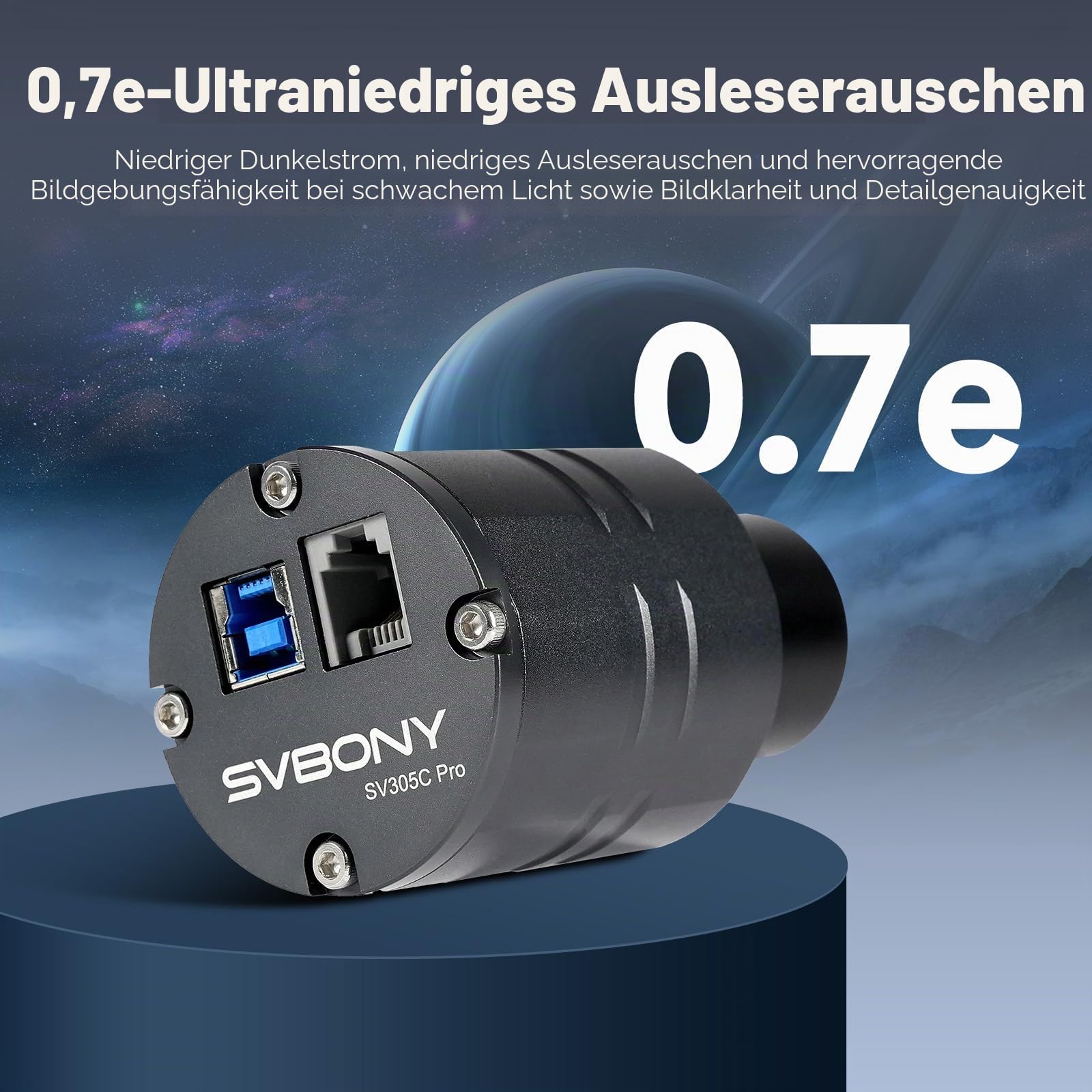 Svbony SV305C Pro Teleskop Kamera, Astro Kamera 1,25'', IMX662 CMOS Sensor, 2MP USB3,0, 128MB DDR, Geringes Ausleserauschen, ST4-Führung, Teleskopzubehör für Astrofotografie