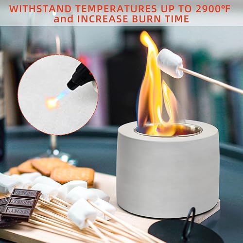 Miniatura 3 de 5 mecha de lana de cerámica para hoguera de mesa como Ciekope Danya B KORNIFUL flammtal KIZZBY Roundfire Colsen para extender el tiempo de