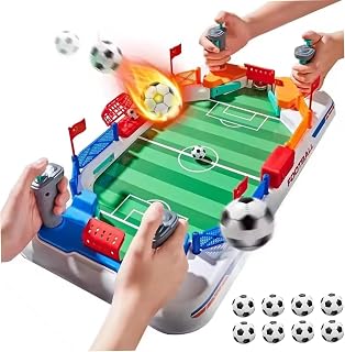 Juguetes de fútbol, ​​mesa de futbolín con lanzadores de control dual y marcador: juguetes de fútbol para 2-4 jugadores para niños y adultos, emocionantes juegos de para el hogar la fiesta