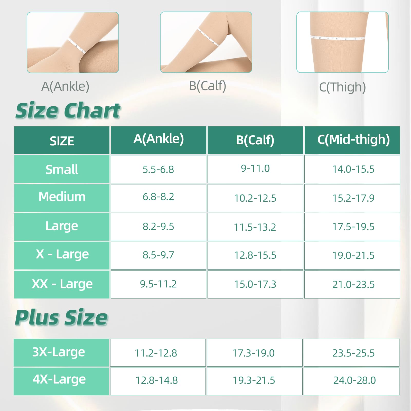 20-30mmHG Medias de compresión médicas para hombre y mujer | 2 pares de leggings de compresión graduados sin punta para venas varicosas, edema y edema graso