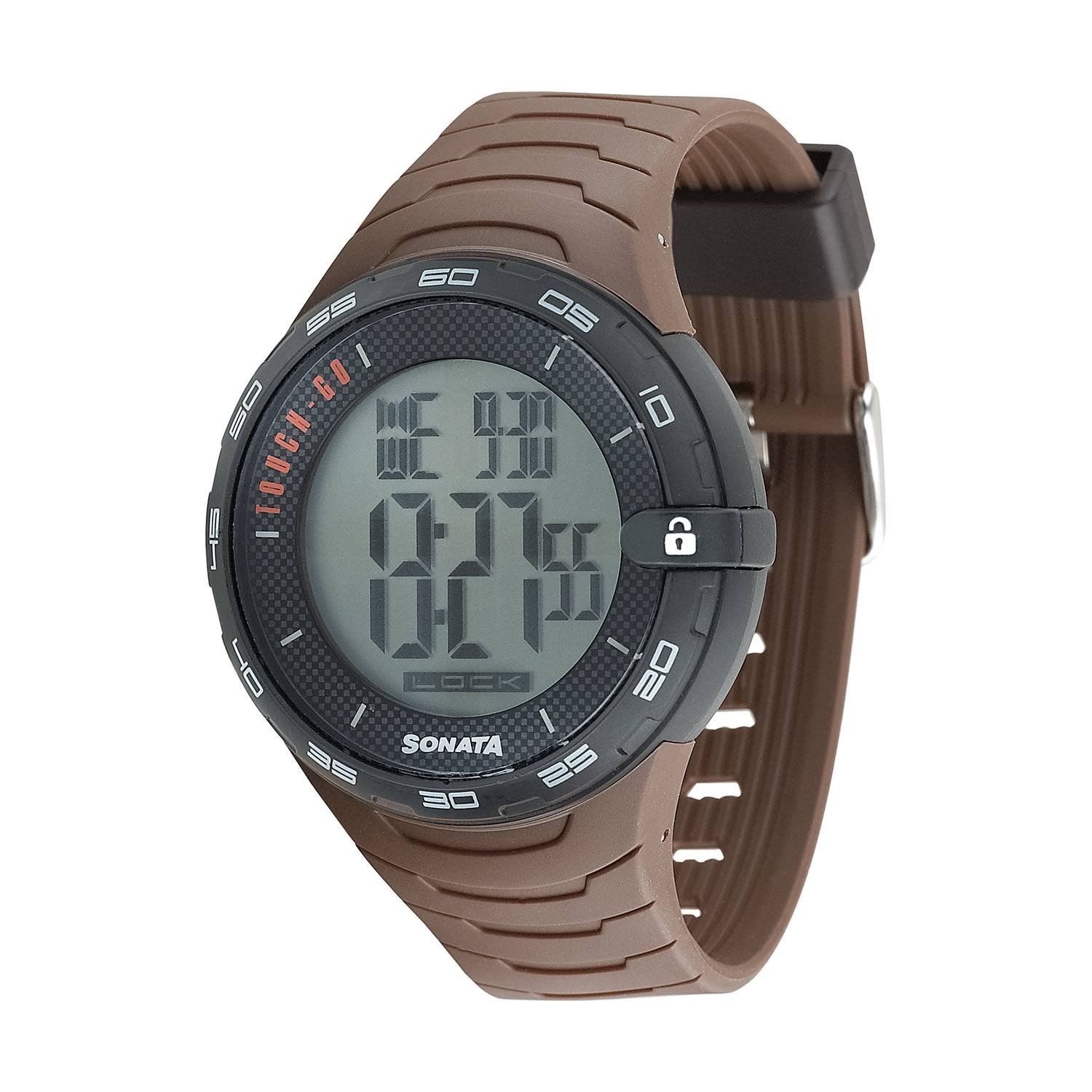 Sonata Plastic Digital Grey Dial Mens Watch - 77041Pp02, Band Color-Brown (B01AA5LL7K) Amazon Price History, Amazon Price Tracker