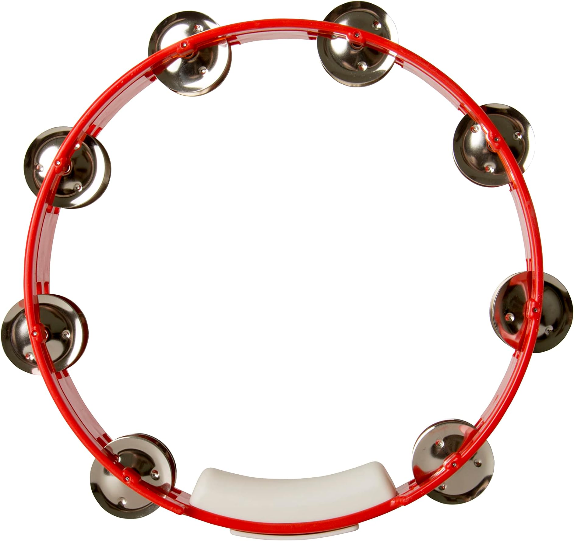 RhythmTech TC4030 10-Inch True Colors Tambourine, Red