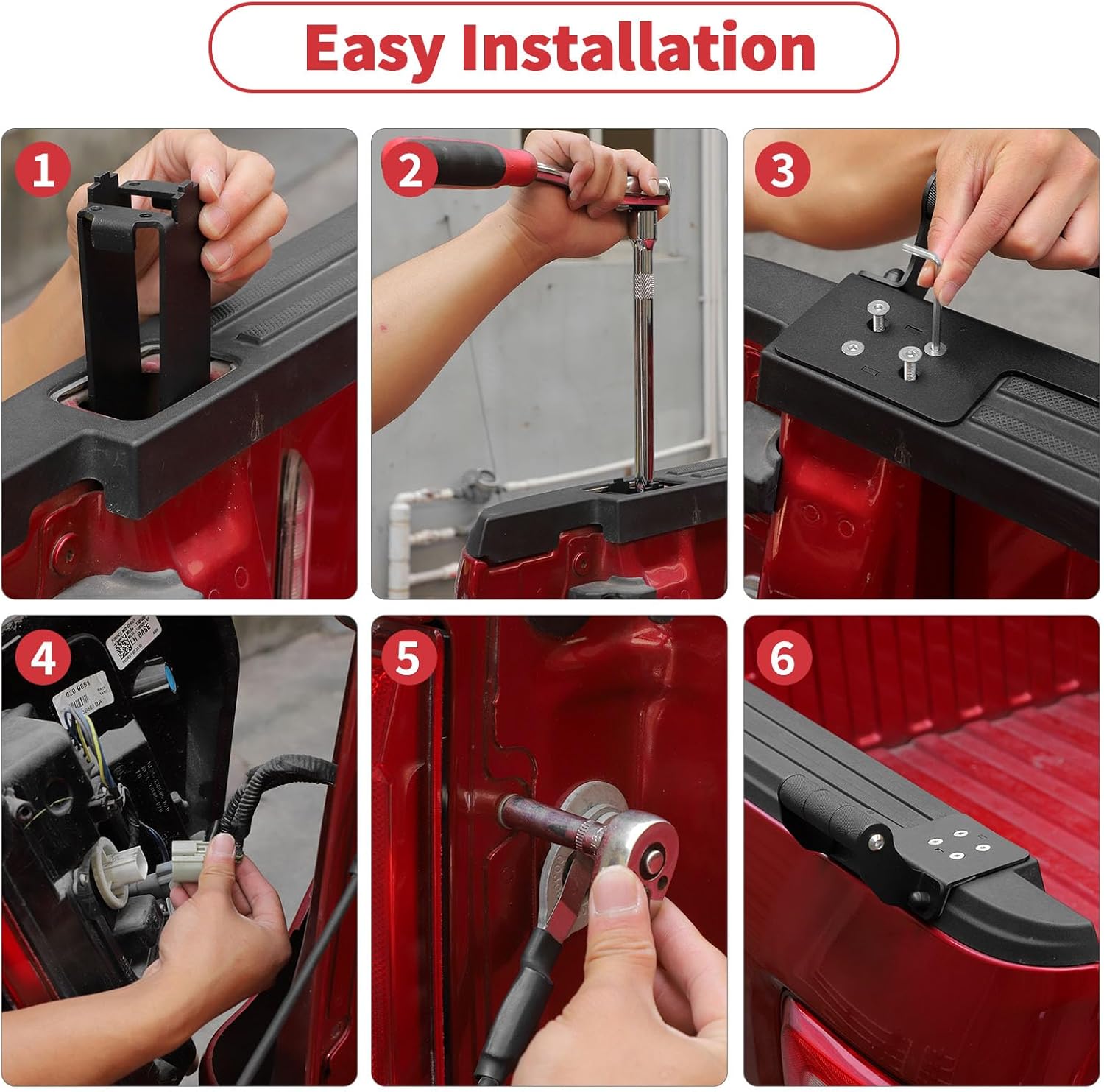 Linskip Heavy Duty Truck Bed Grab Handle Compatible with 2015-2025+ Ford F150, Tailgate Handle Assist Support, Exterior Accessories(LT)