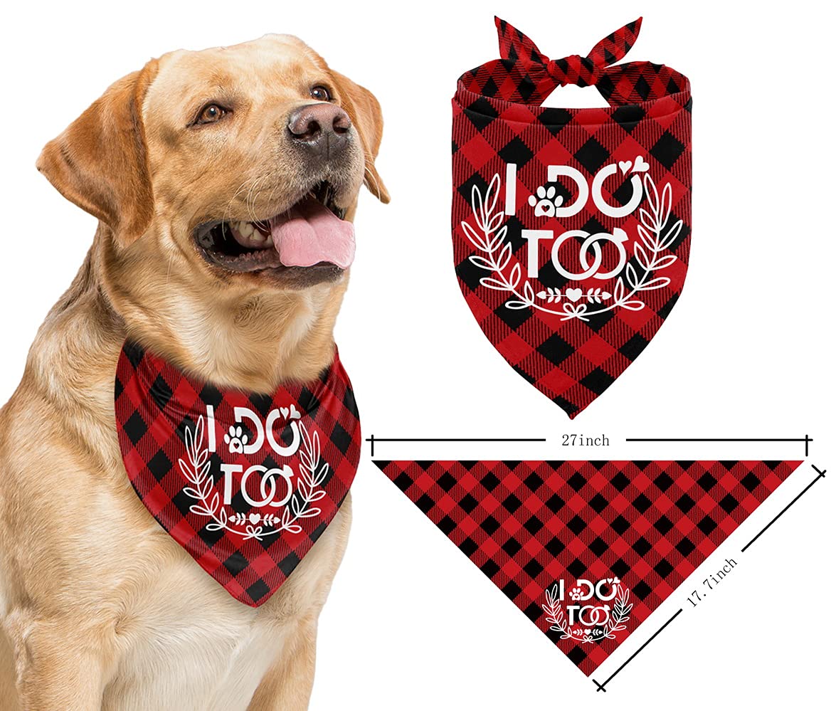 Hundehalsband Mit Hochzeitsmuster – „I Do Too“ Für Verlobung, Hochzeit & Besondere Anlässe
